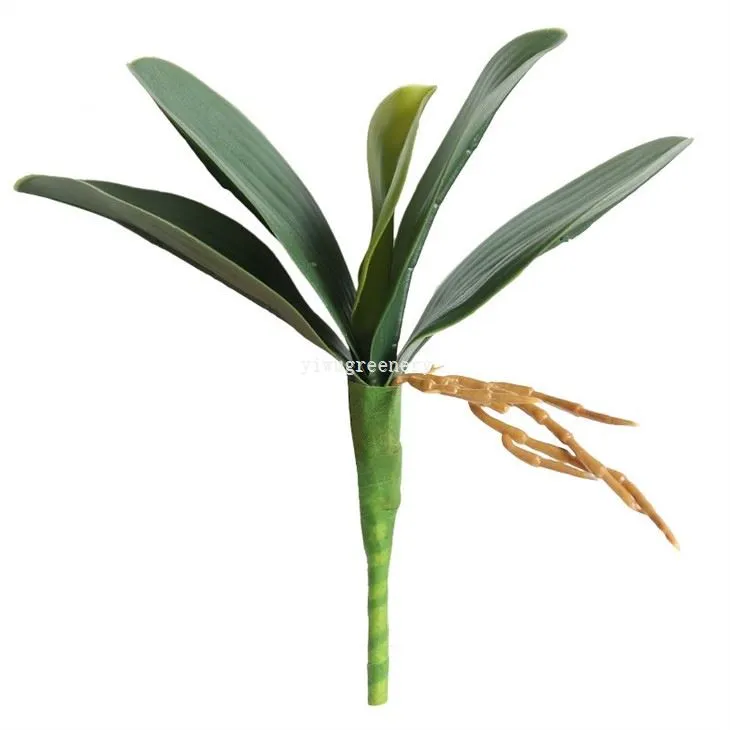 Green Faux Orchids Leaf Plants
